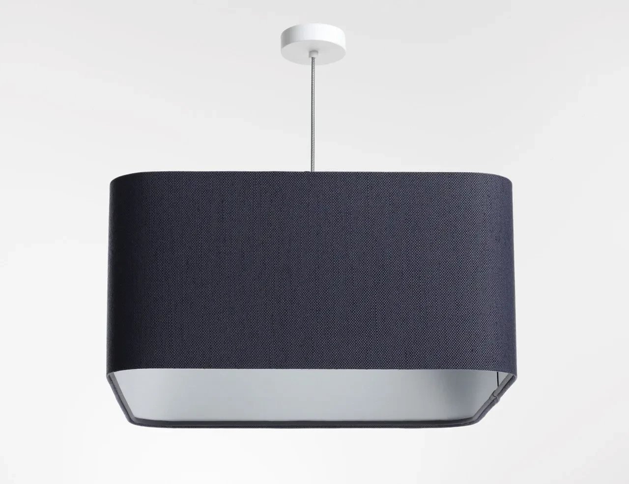 Lampa wisząca KWADRO LEN 004-40w25 granatowa/szara BPS KONCEPT