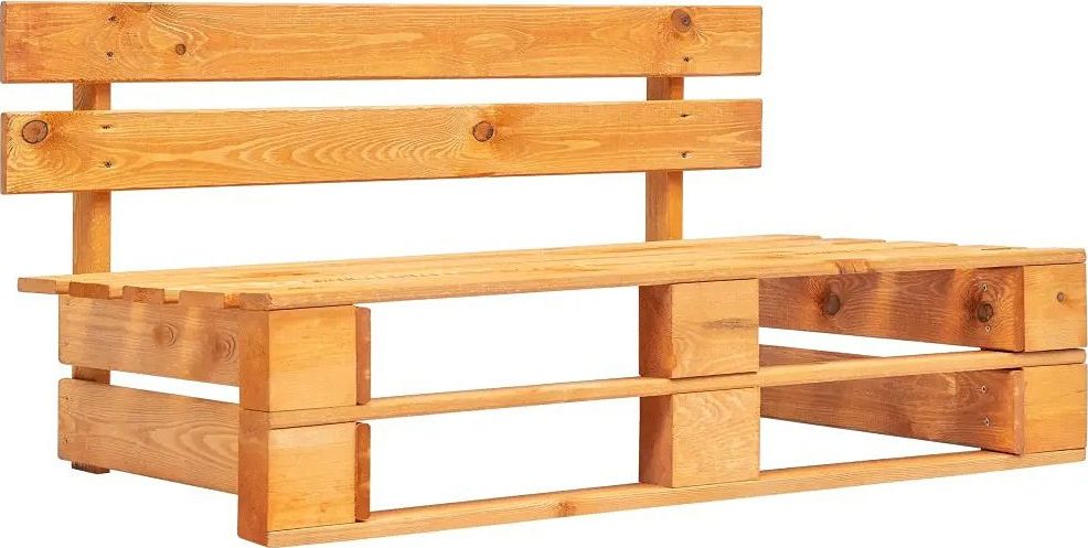 Elior Brązowa ławka ogrodowa z palet - Bradley 2X