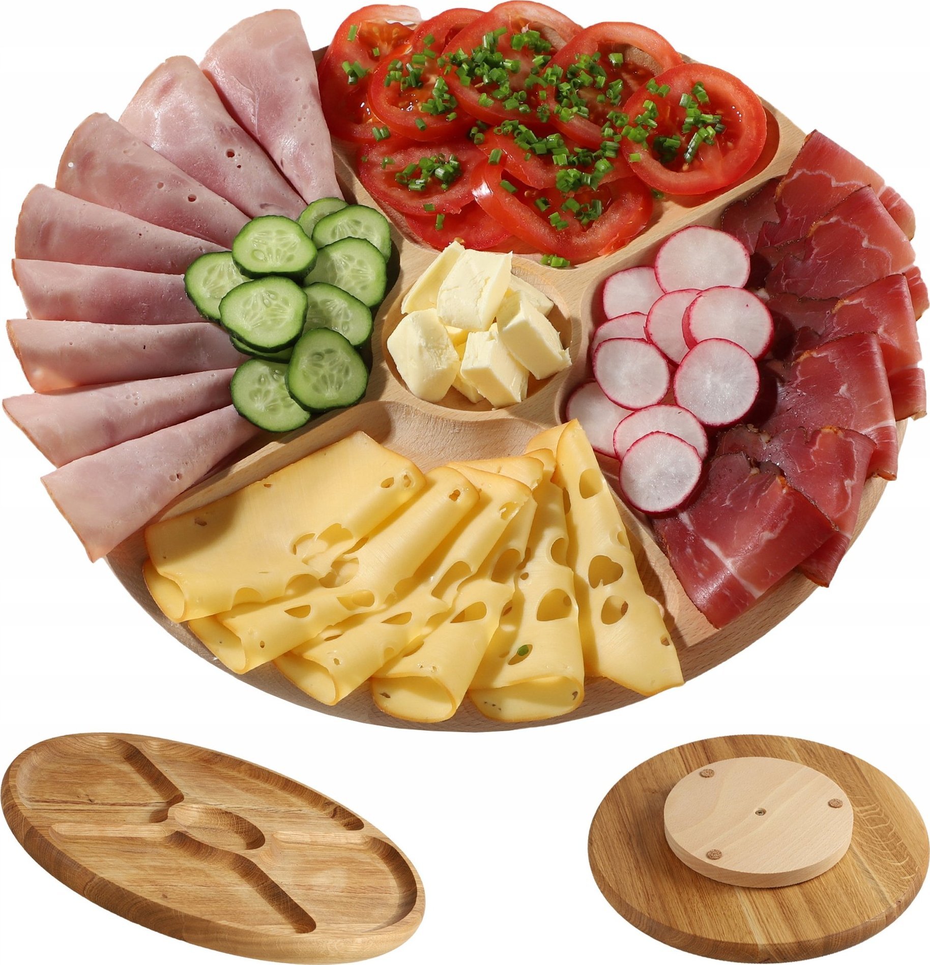 Kadax Kadax Deska Obrotowa do Serów Przekąsek Taca 4-Kom