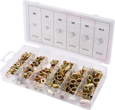 Yato .Zestaw nitonakrętek stalowych M3-M10 opk.150szt. (YT-36481)