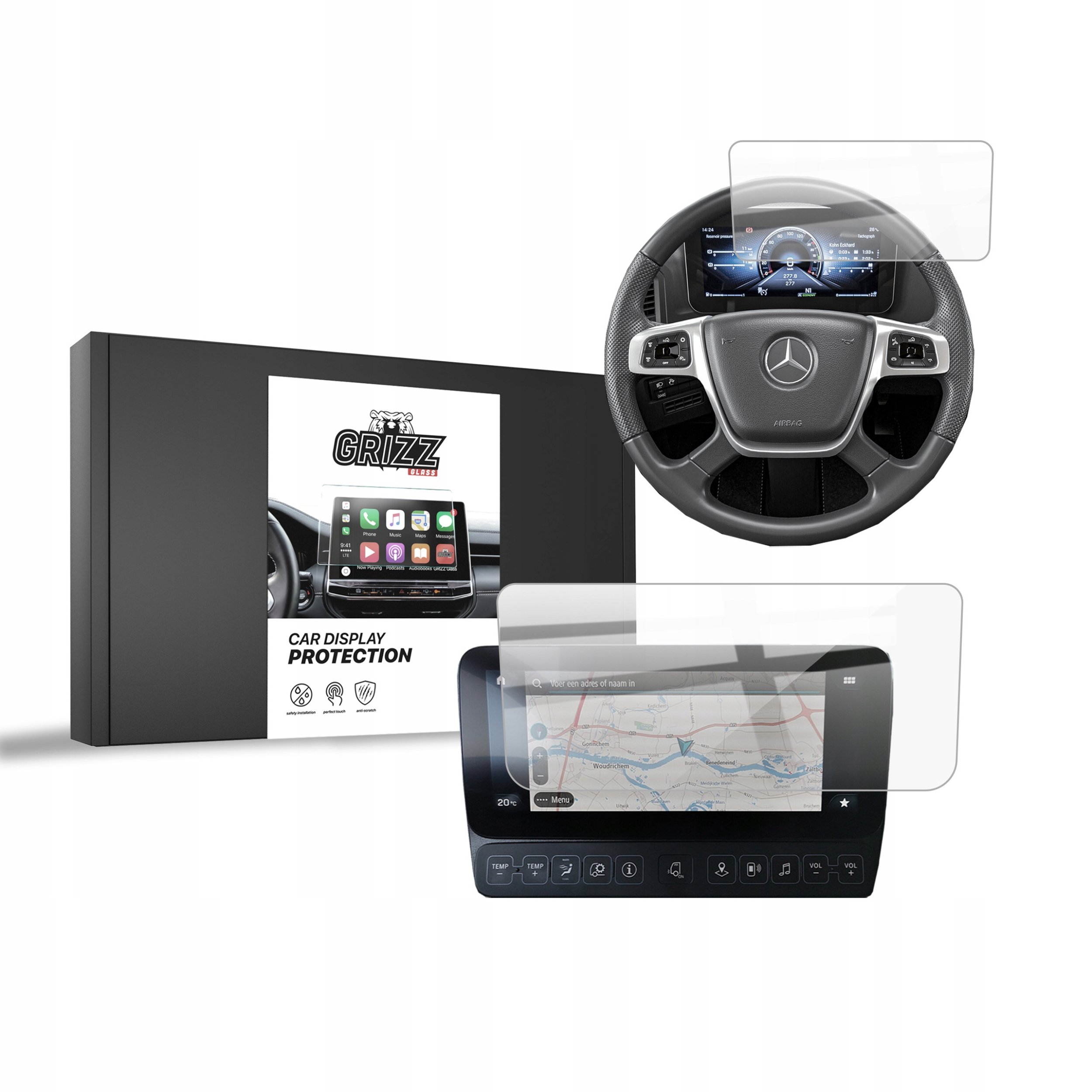 Folia ceramiczna GrizzGlass CarDisplay Protection do Mercedes Actros F 2021-2024 [2w1]