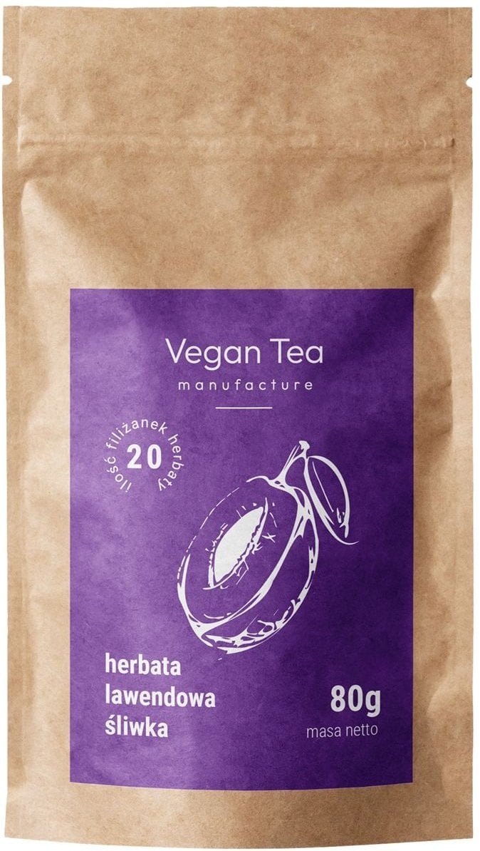 Vegan Tea Herbata czarna Lawendowa Śliwka - opakowanie uzupełniające 80g