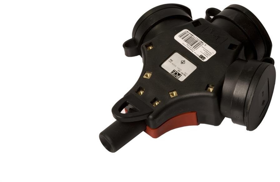 Rozgałęziacz potrójny Taurus2 z bolcem z zatyczką IP54 bryzgoszczelny 243711-srw