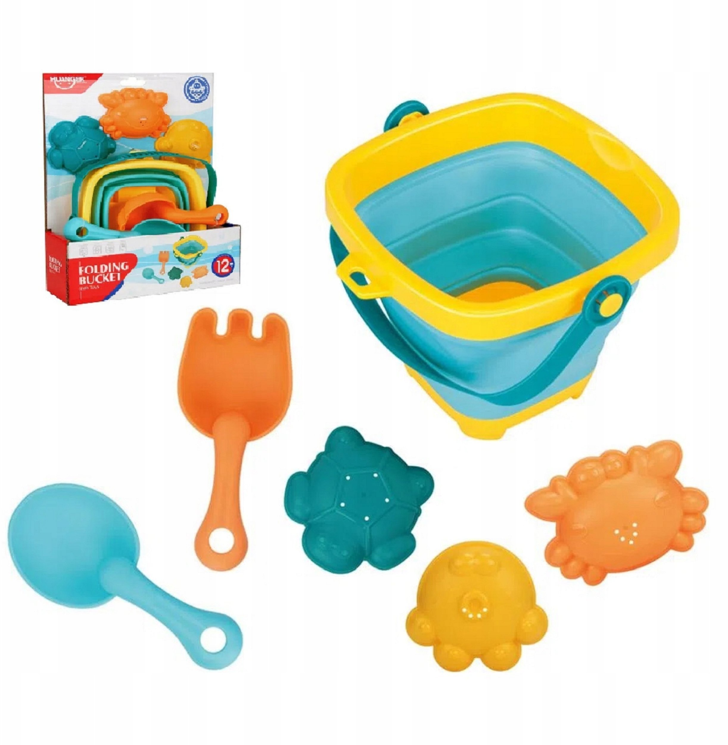 Silikonowy zestaw do piasku składane wiaderko 258