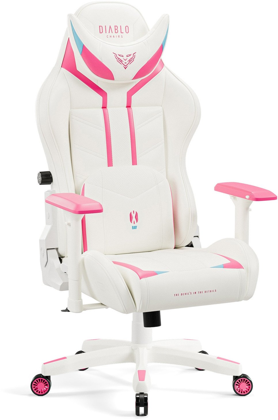 Fotel Diablo Chairs X-Ray 2.0 Small Size biało-różowy