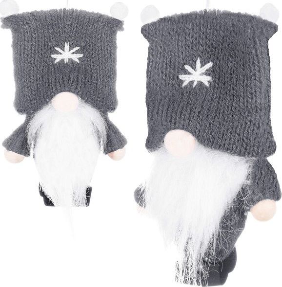 Springos Ozdoba choinkowa Skrzat szary 8 cm