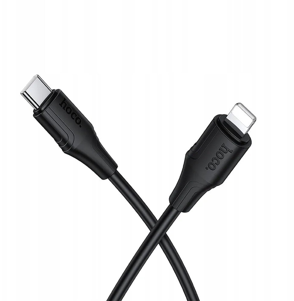 Kabel USB Hoco Kabel Silikonowy USB A do Lightning 27W 1 m X124 czarny