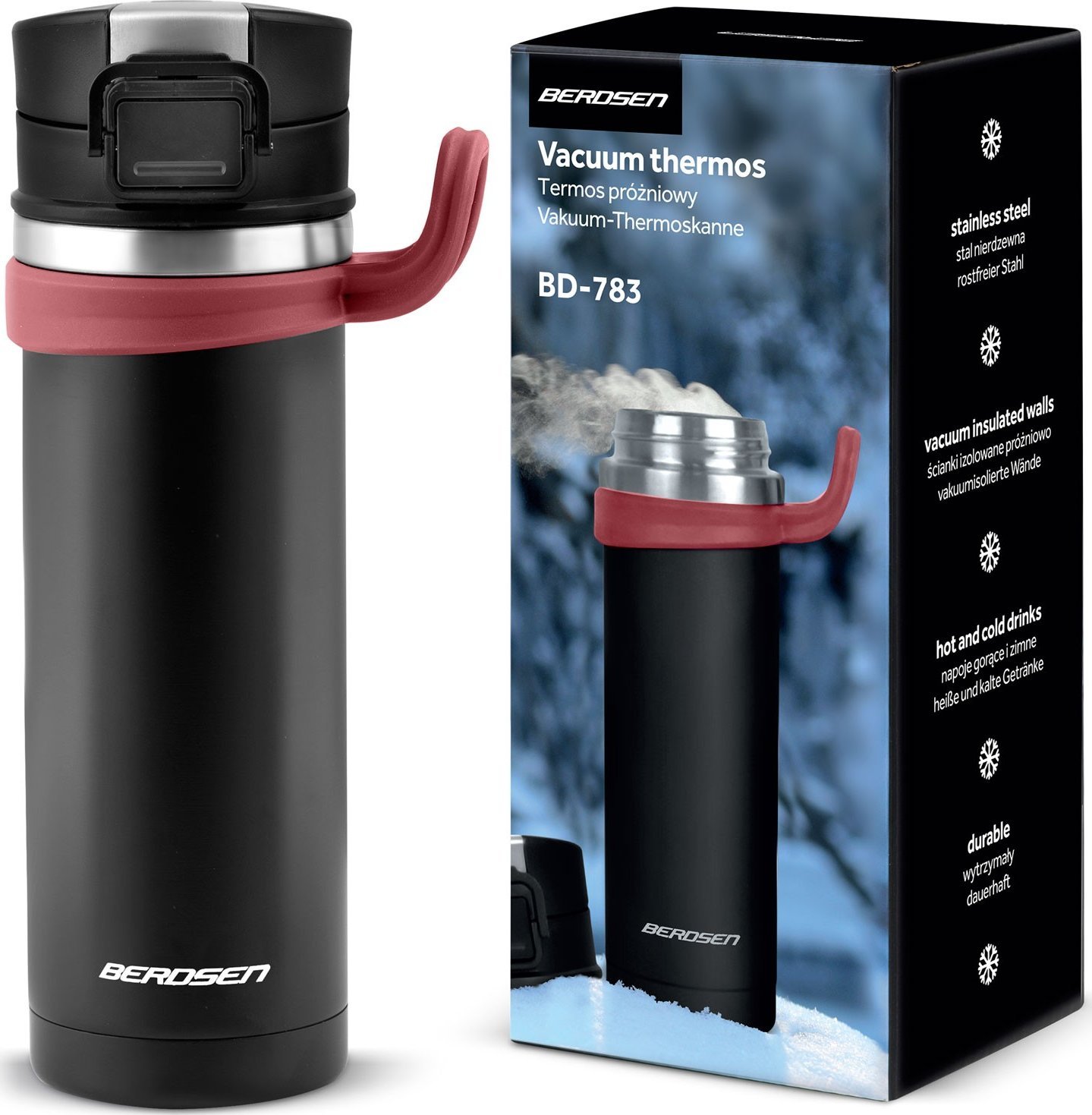 Berdsen Termos próżniowy 450 ml BD-783 czarny