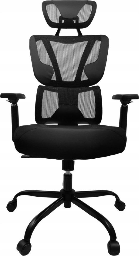 Fotel biurowy obrotowy regulowany ergonomiczny premium KG101 czarny