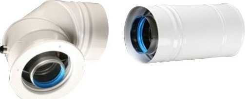 Onnline Zestaw kominowy przyłączeniowy do szachtu, kondensacyjny, koncentryczny DN 60/100 - DN 80/125 do kotłów Vaillant