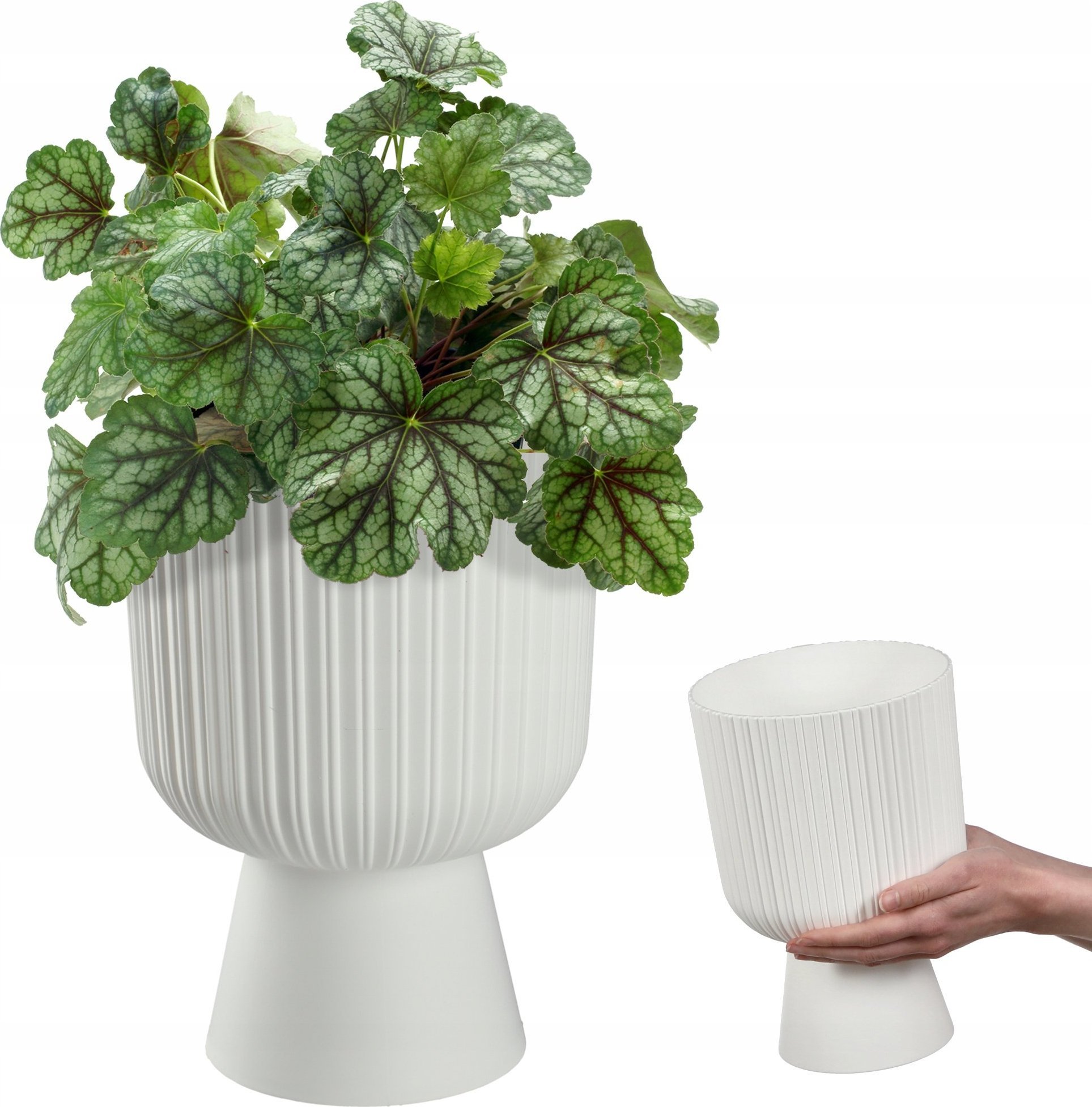 Kadax KADAX Doniczka Osłonka Kwietnik Gazon 18cm Biała