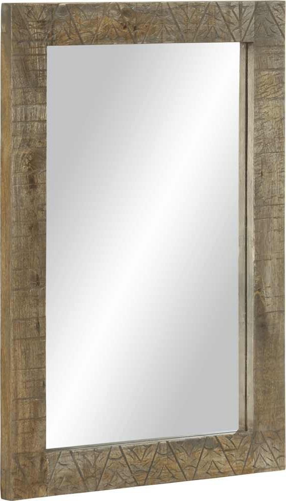 Lustro łazienkowe 50x2,5x70 cm Drewno lite Mango