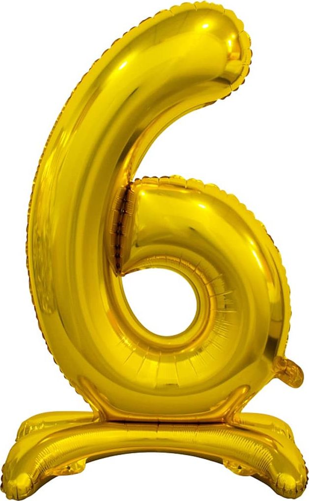 GoDan Balon foliowy cyfra 6 złota - 74 cm uniwersalny