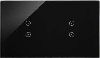 Kontakt-Simon Simon Touch ramki Panel dotykowy S54 Touch, 2 moduły, 2 pola dotykowe pionowe + 2 pola dotykowe pionowe, stygnięta lawa DSTR233/7