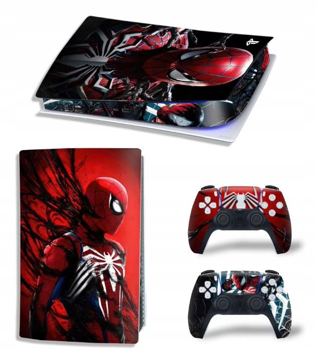 Naklejki Skórki na PlayStation 5 oraz Pady Motyw Spider-Man