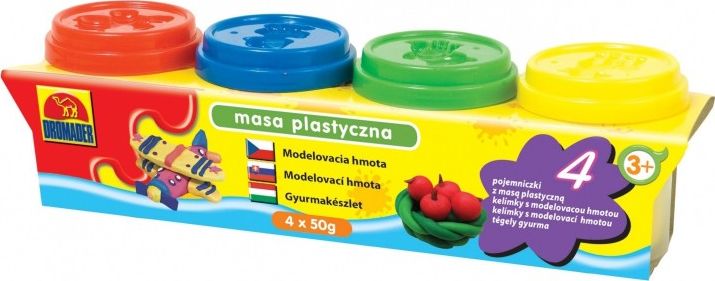 Dromader Masa plastyczna 4małe tuby 02274