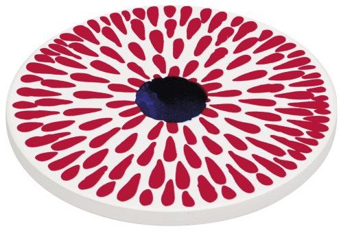 Zassenhaus Podkładka pod szklankę Scandic, ceramika/korek, śred. 11 cm, czerwone krople