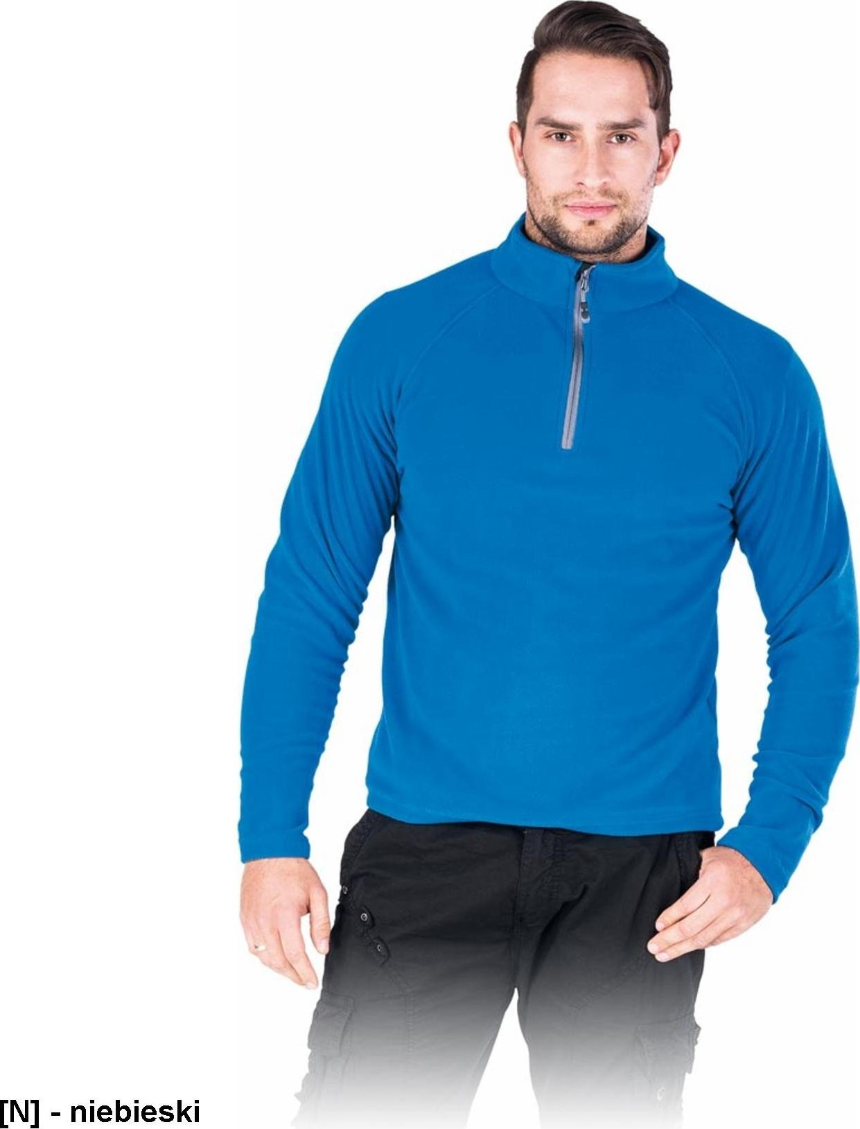 R.E.I.S. POLMENKS - Bluza polarowa męska, 100% poliester, 160 g/m - niebieski M