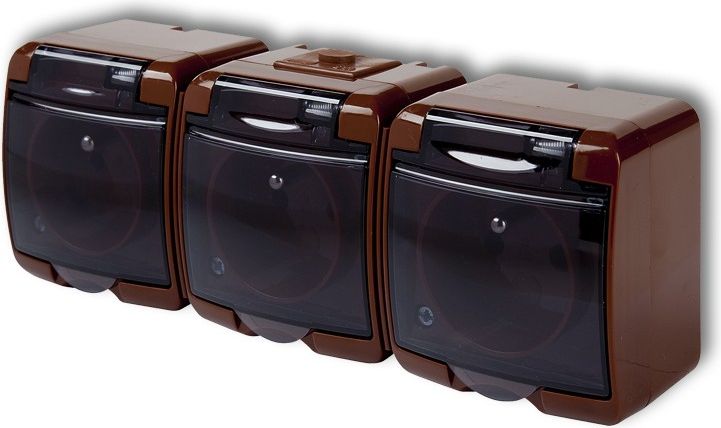 Karlik Gniazdo potrójne Junior z/u brązowy (4GHE-3d)