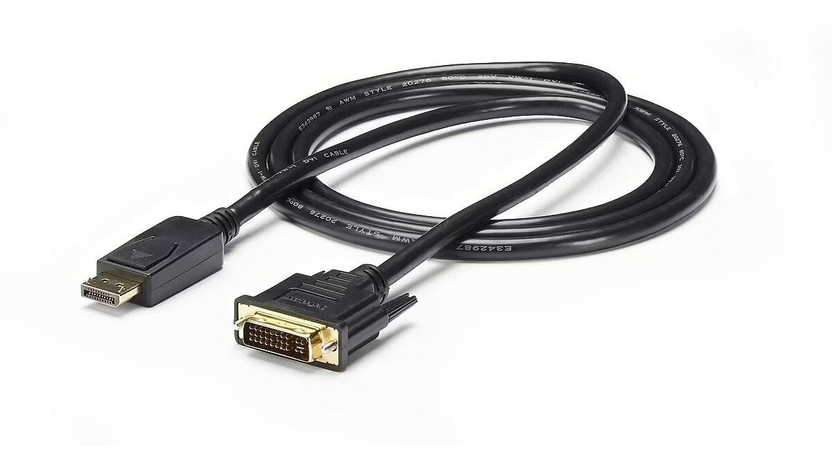 RoGer DPDVII18 DisplayPort to DVI Cable 1,8m / DVI-I 24+5 (Dual Link)