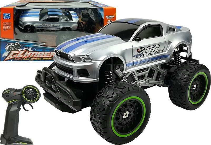 Lean Sport Auto Zdalnie Sterowane R/C Wysokie Koła Srebrne