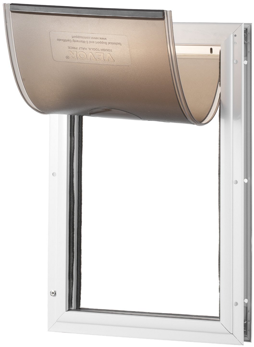 Klapa dla psa do drzwi z zamkiem aluminiowa rama na magnes mała