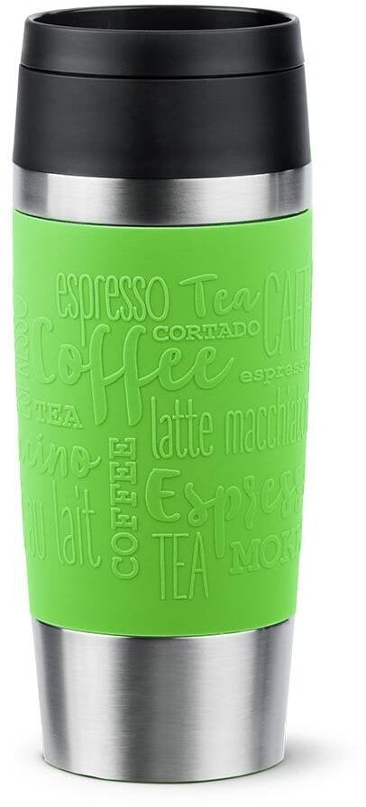 Emsa TRAVEL MUG Classic kubek termiczny limonkowy ze stali nierdzewnej, 0.36 liters