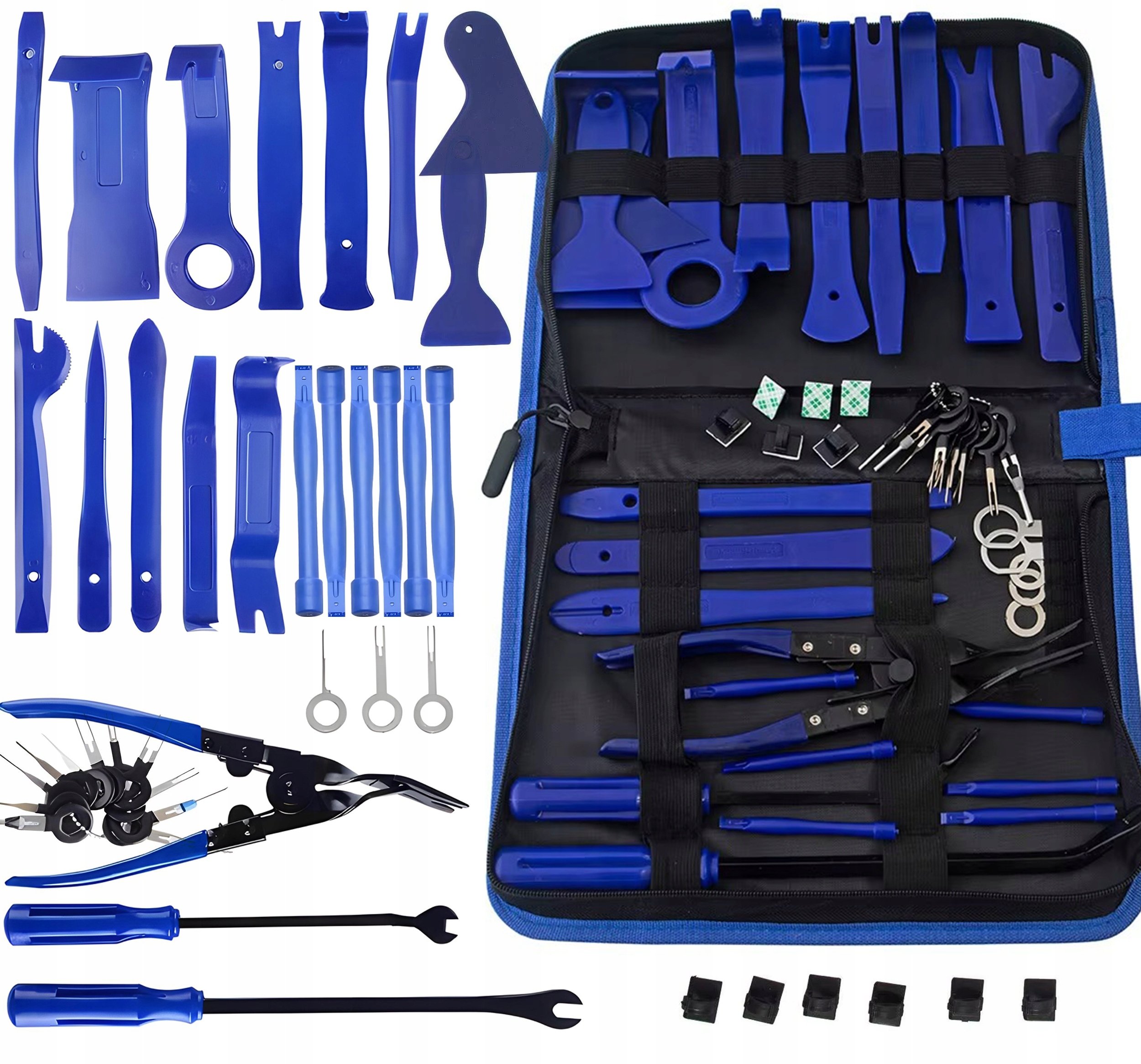 Renew Force ŚCIĄGACZE DO TAPICERKI DEMONTAAŻU NARZĘDZI 46 ZESTAW Klucze wyjmaki do RADIA