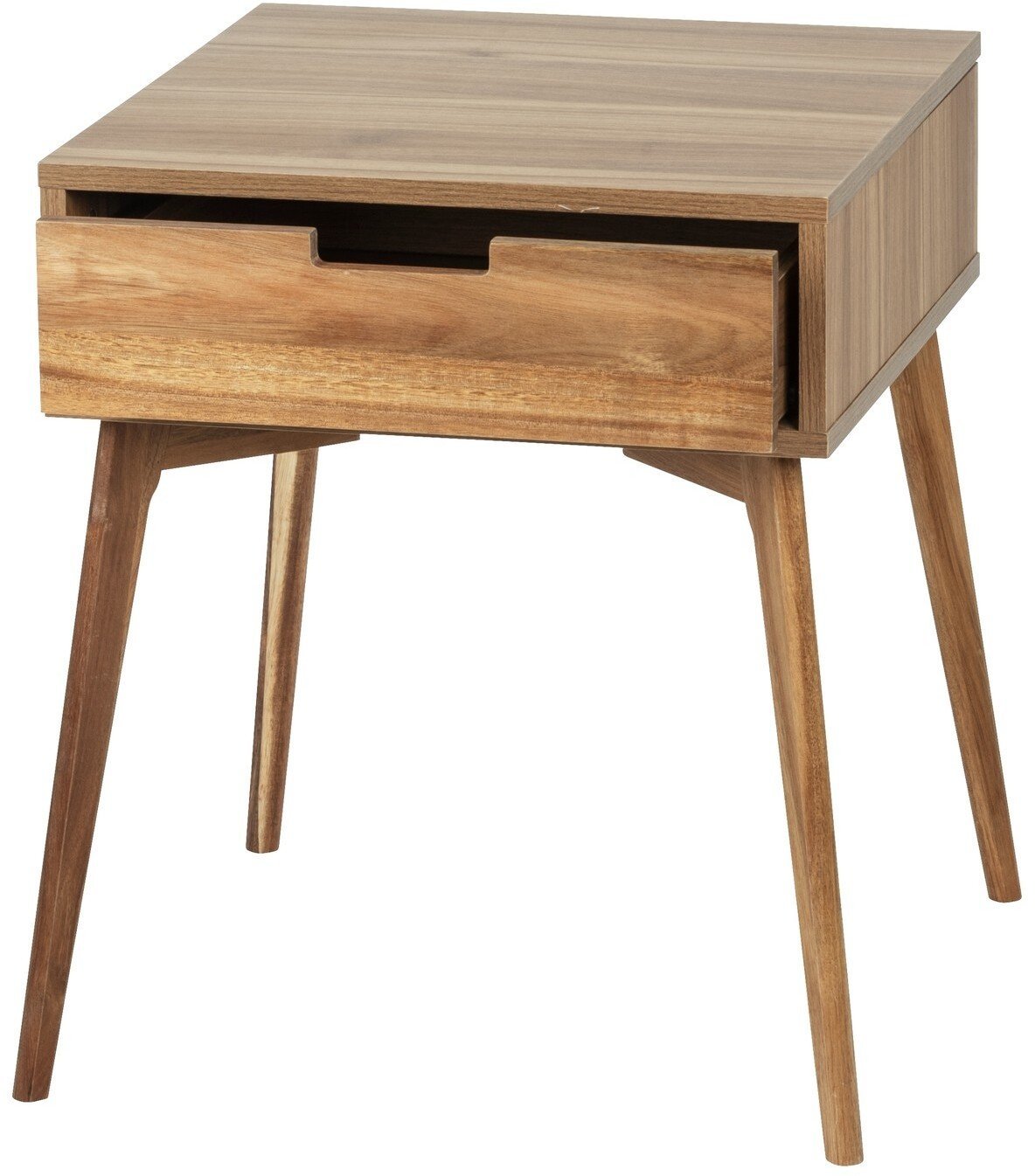 Mini komoda, stolik pomocniczy z szufladą, drewno olchowe, WENKO