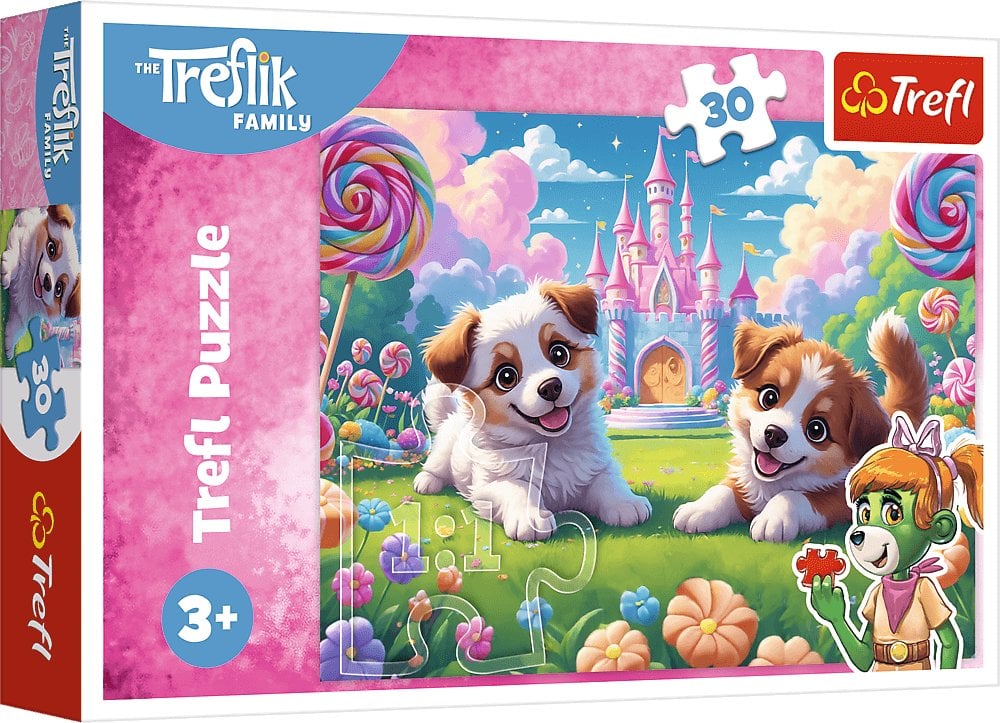 Trefl Puzzle Świat pełen uśmiechu - Rodzina Treflików 30 elementów