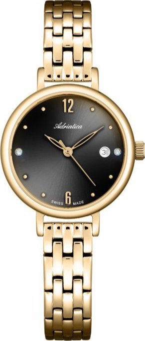 Zegarek damski Adriatica A3830.1176Q CYRKONIE złoty