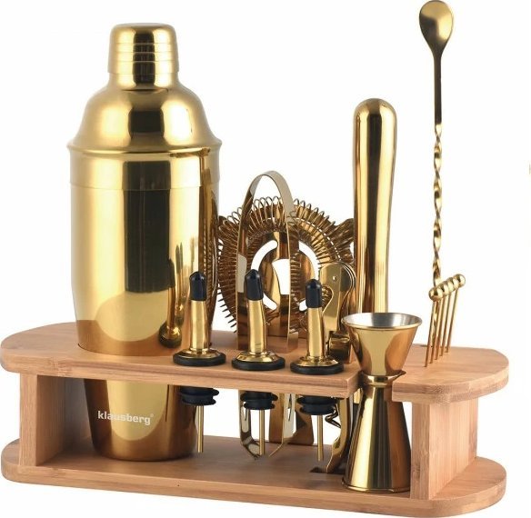 Klausberg Zestaw przyborów barowych KB-7583 złoty kolor