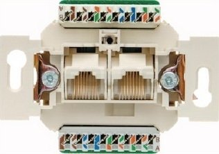 Hager Gniazdo komputerowe UAE 8/8 pinowe nieekranowane kat.5e - 534576