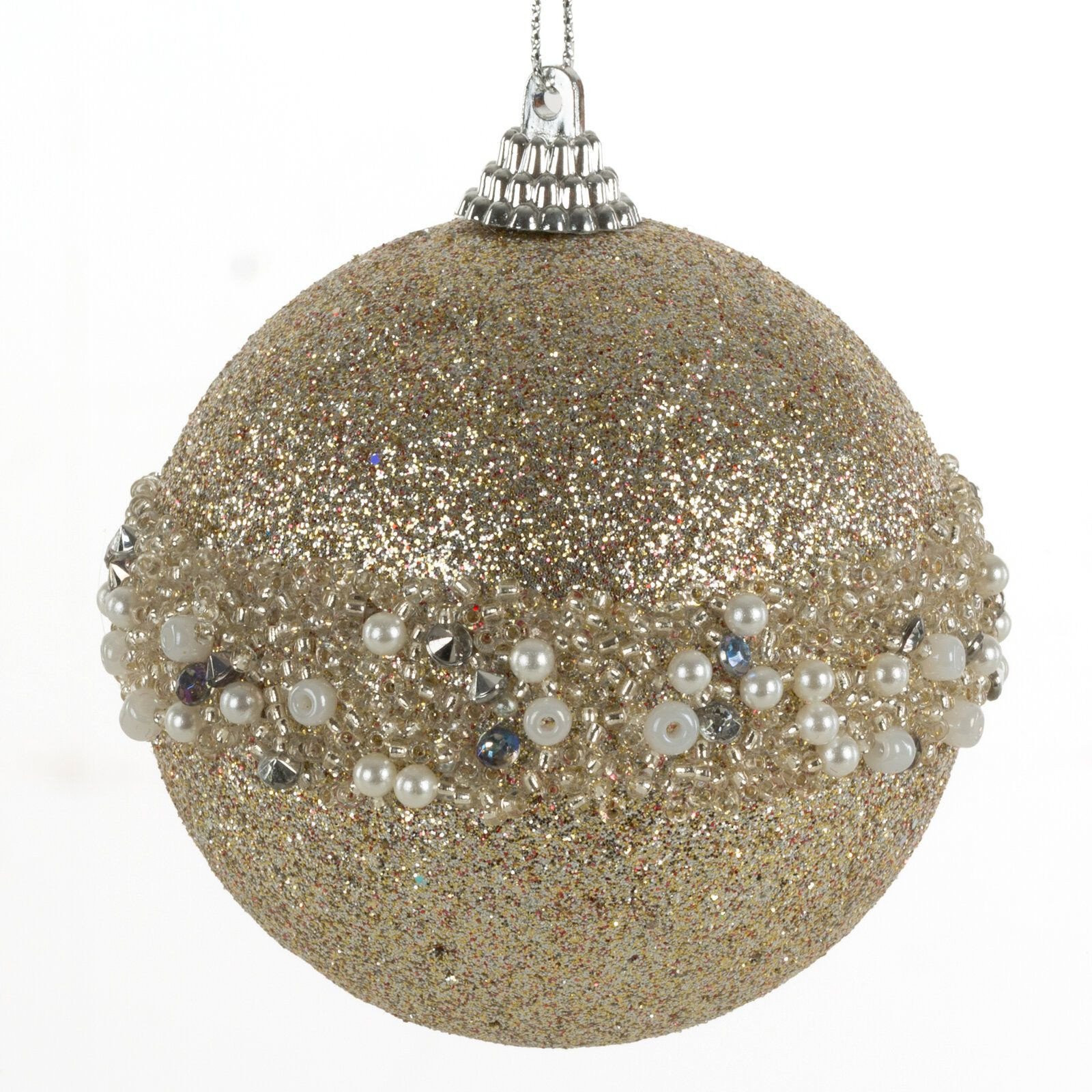 Szampańskie bombki plastikowe 8 cm komplet 4 sztuk