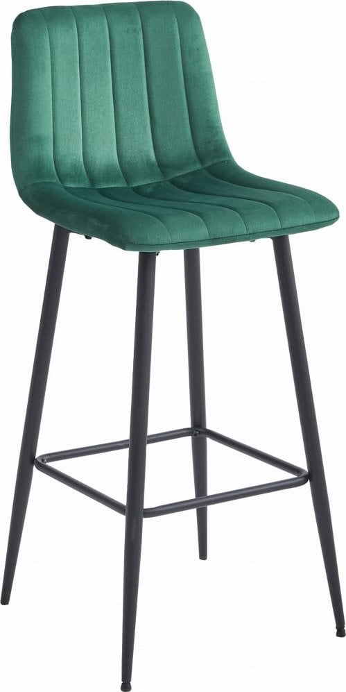 Leobert Hoker POZZA - ciemna zieleń aksamit / nogi czarne x 4