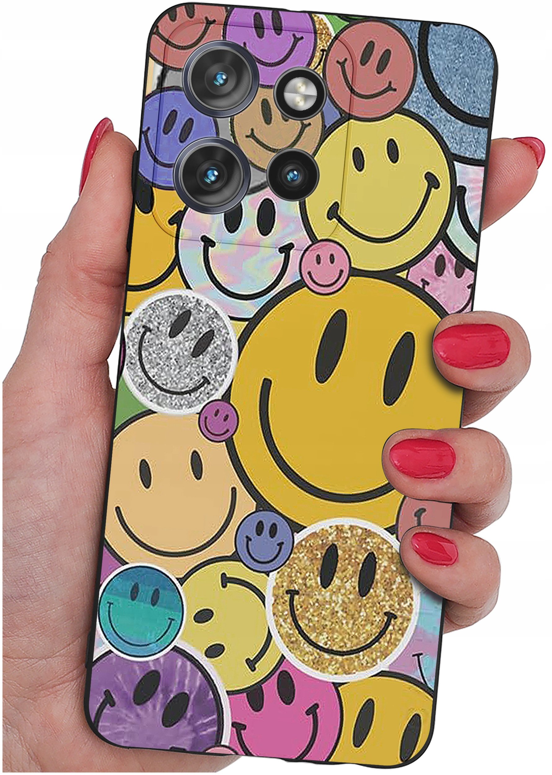 Etui do Motorola Moto EDGE 50 Neo WZORY |SILIKONOWE MATT CASE + SZKŁO 9H