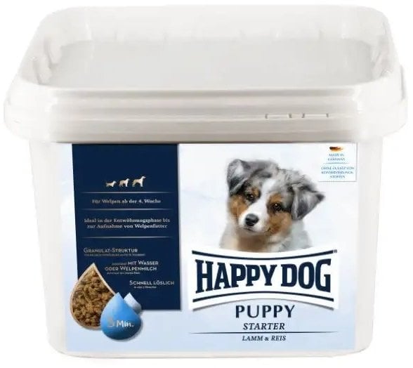 Happy Dog Puppy Starter, karma, dla szczeniąt, od 4 tygodnia, jagnięcina/ryż 1,5 kg