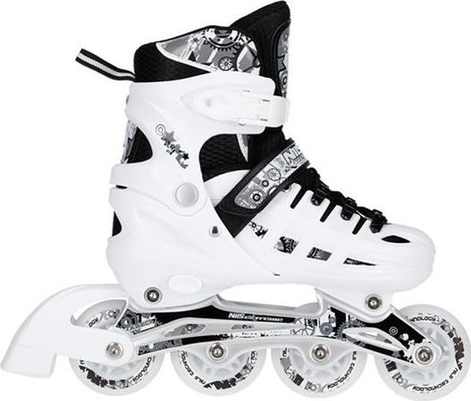 Rolki Nils Extreme NH10905 z wymienną płozą regulowane białe r. 31-34