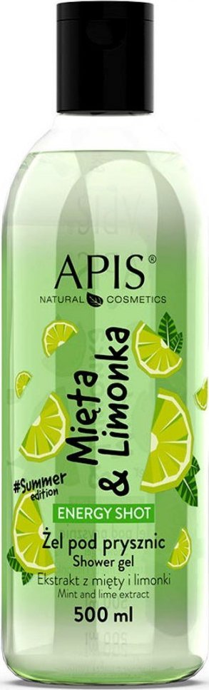 Apis Energy Shot - Żel pod prysznic - Mięta i Limonka, 500 ml