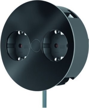 Listwa zasilająca Bachmann BACHMANN TWIST 2x gniazdo z uziemieniem, tuleje, wtyczka z uziemieniem, czarny, 2 m