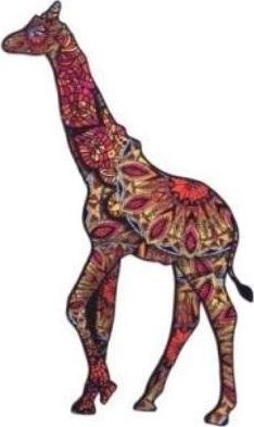 PuzzleOK Puzzle drewniane eko 55 Cętkowana żyrafa A4