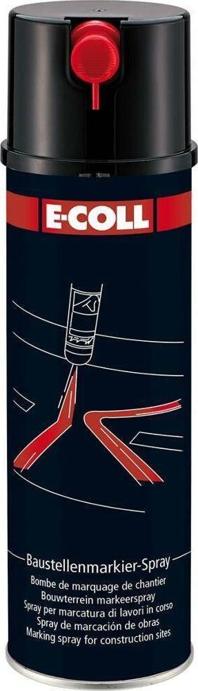 E-coll Aerozol do znakowania na budowach, puszka 500 ml, kolor czarny E-COLL EE