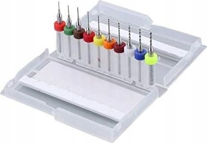 Wiertło Korbi MINI WIERTŁA PCB KOMPLET 0,3-1,2mm 10szt WIERTEŁ