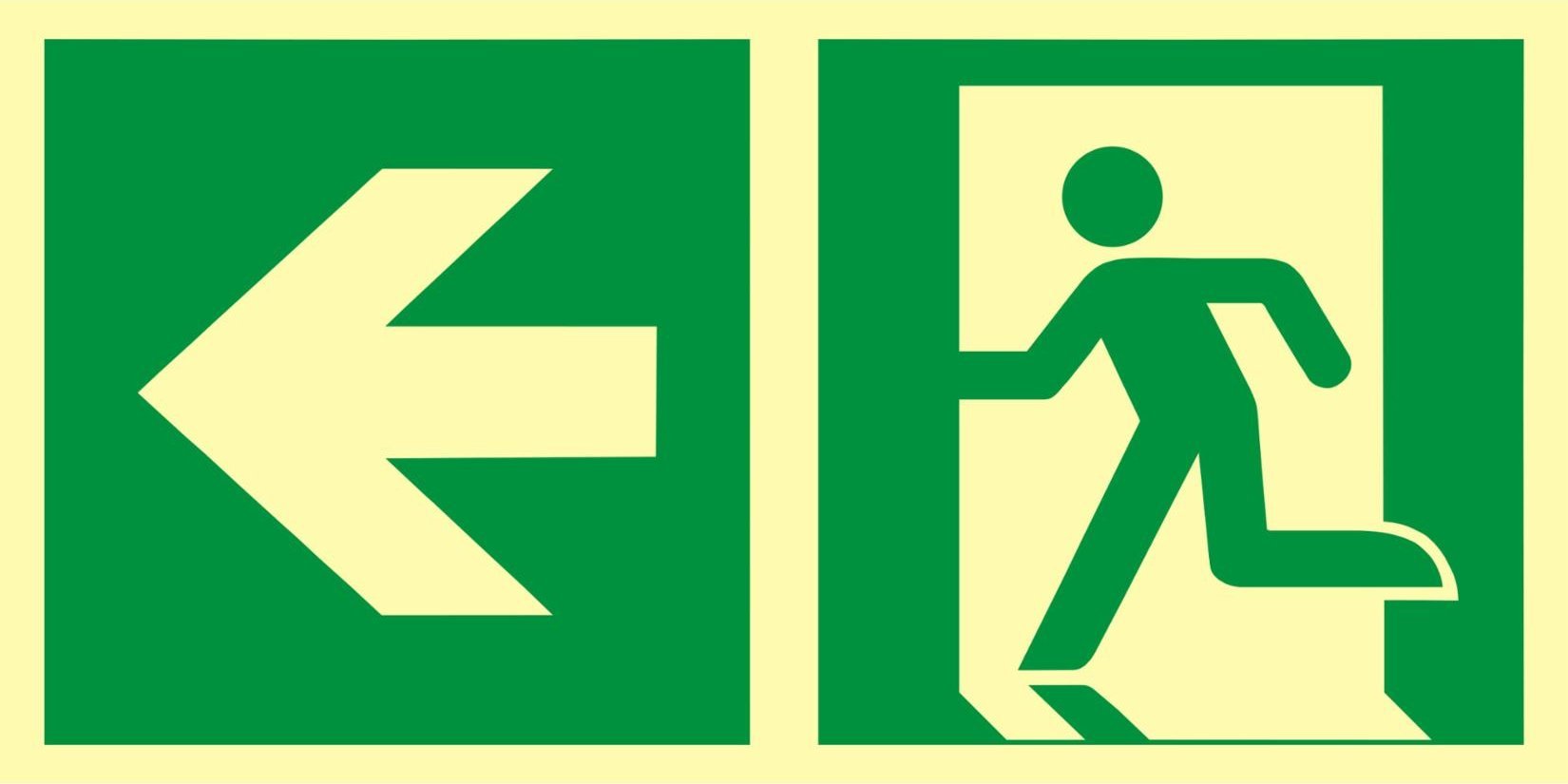 PROCERA AAE102CEPS - ZNAK EWAKUACYJNY - KIERUNEK DO WYJŚCIA EWAKUACYJNEGO - W LEWO