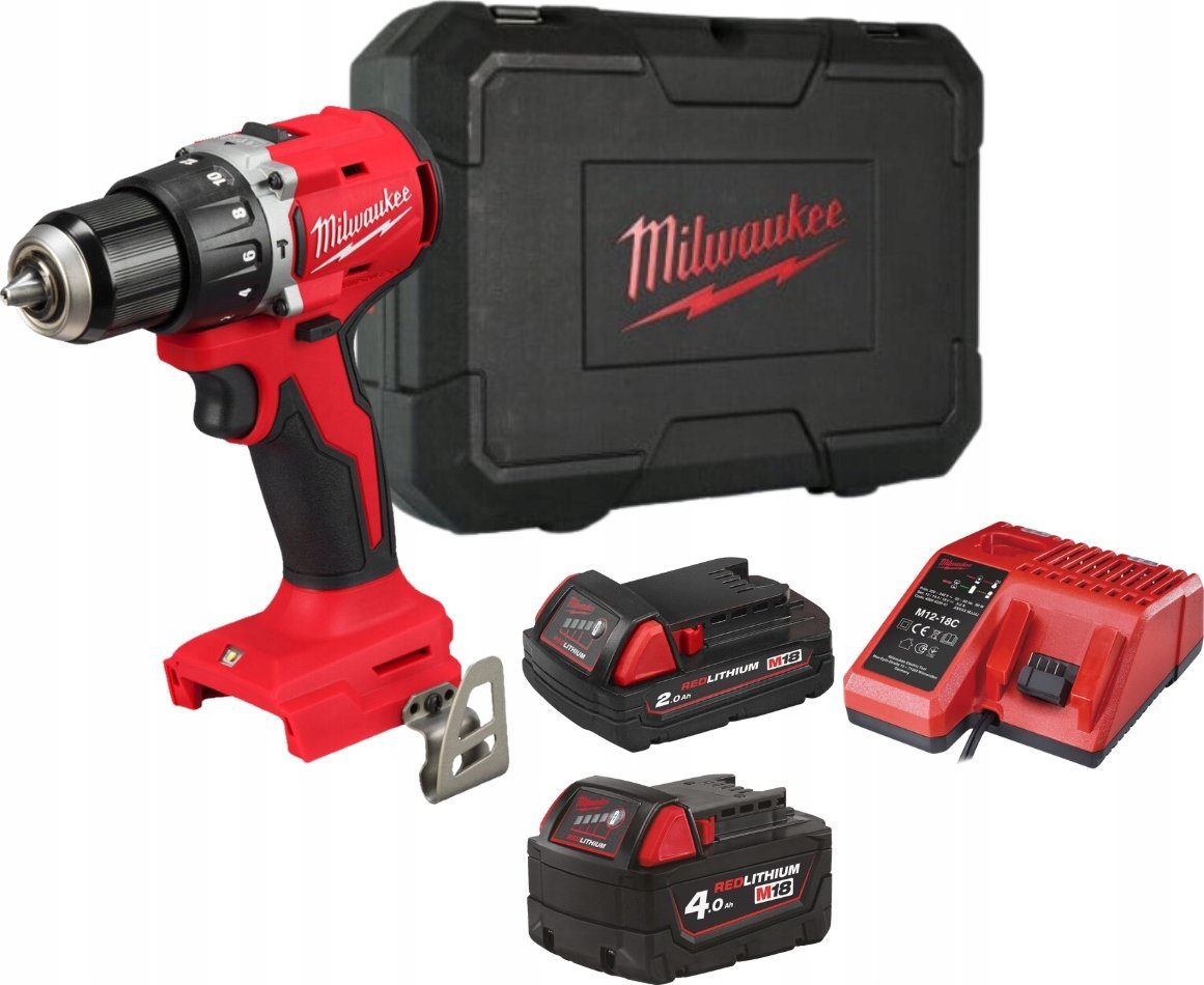 Wiertarko-wkrętarka Milwaukee MILWAUKEE.DRIVEN UD.M18BLPDRC-422C 60.5Nm 1x4.0Ah+1x2.0Ah BL