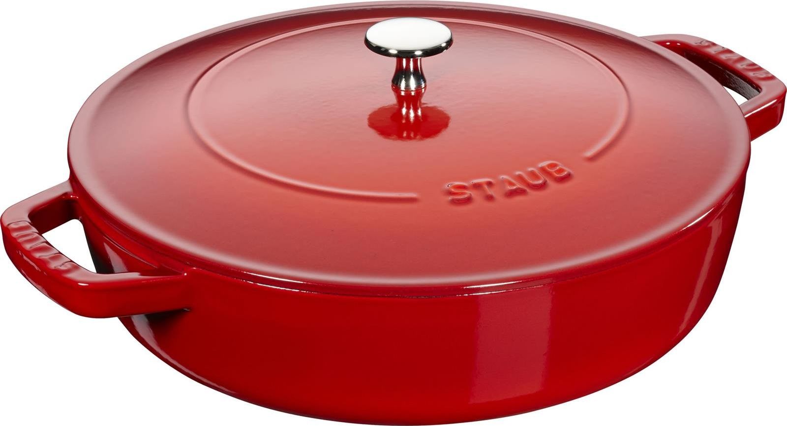 STAUB Patelnia STAUB żeliwo do duszenia pokrywka 24 cm czerwony uniwersalny