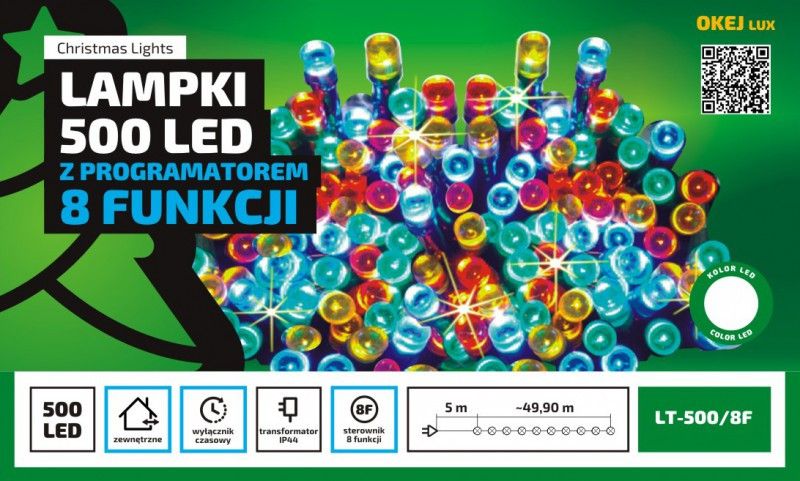 Lampki choinkowe Multimix.pl 500 LED białe zimne