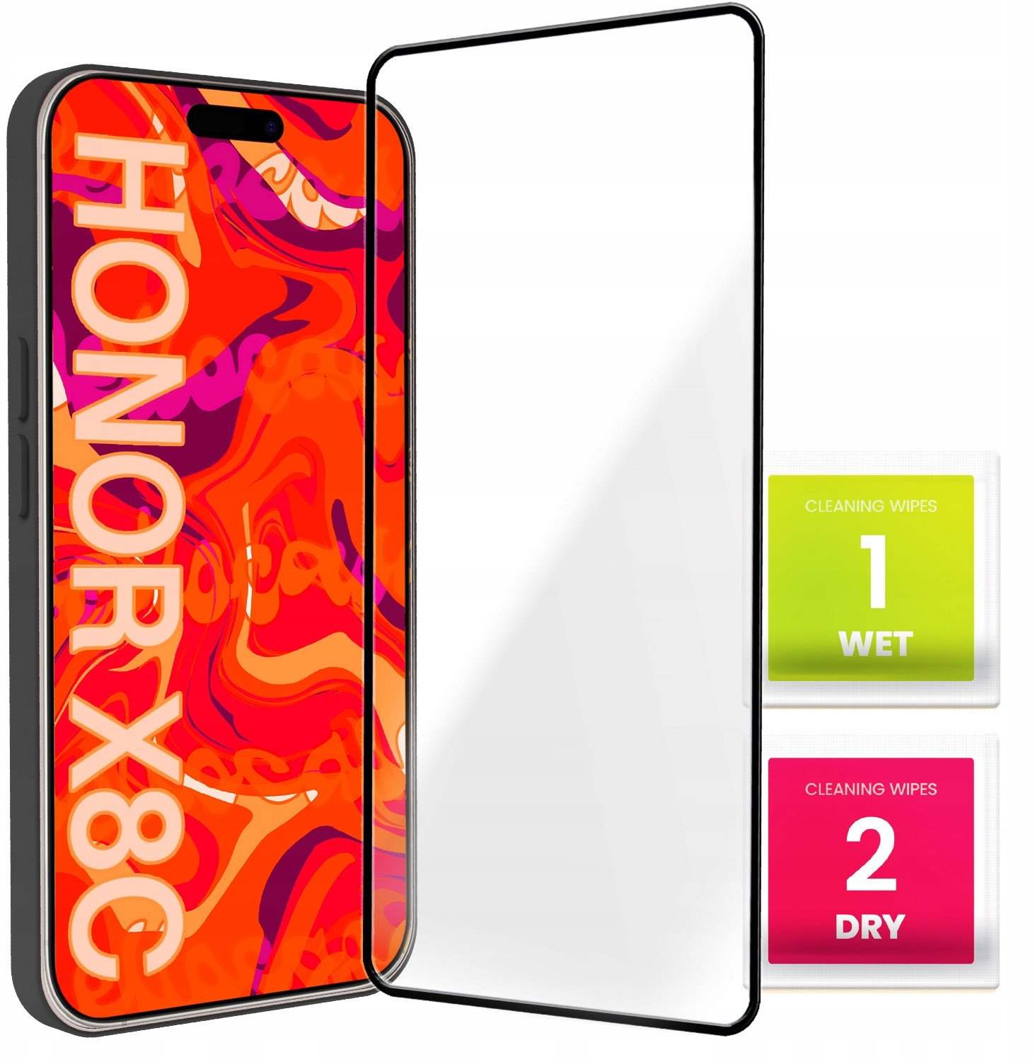 Szkło Hartowane do Honor X8C 4G (Pełne 5D, Ochronne, Szkiełko, Szybka 9H)