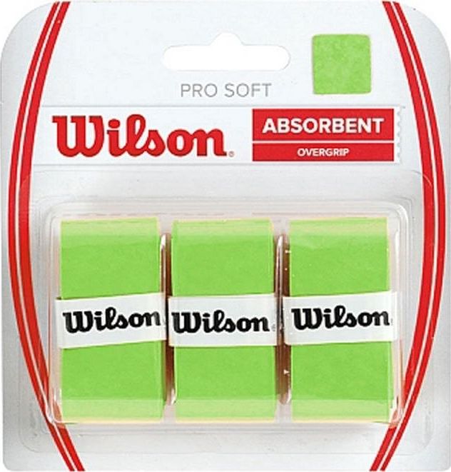 Wilson Owijka Wilson Pro Soft Absorbent Overgrip zielona 3szt WRZ4040LI