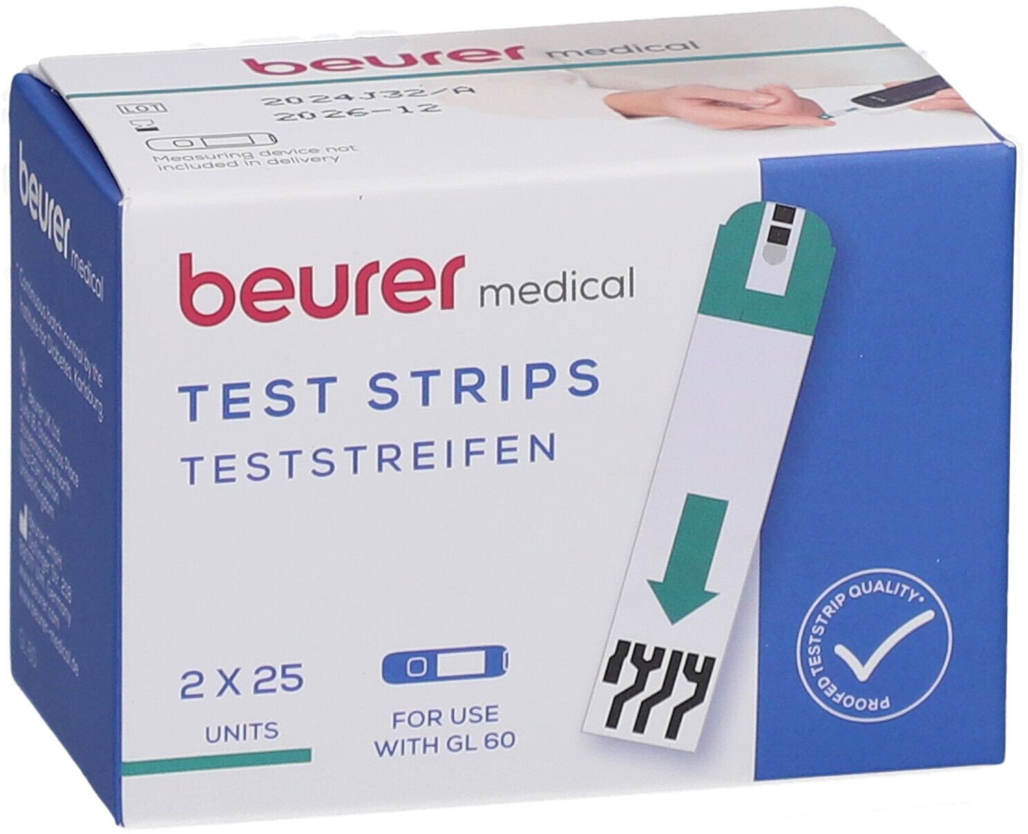Beurer paski do glukometru GL 60 50szt